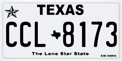 TX license plate CCL8173