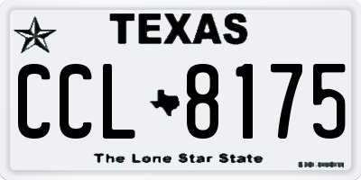 TX license plate CCL8175