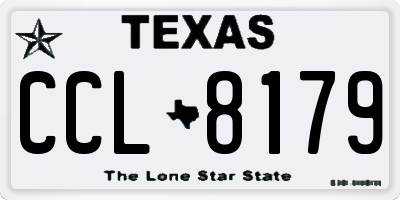 TX license plate CCL8179