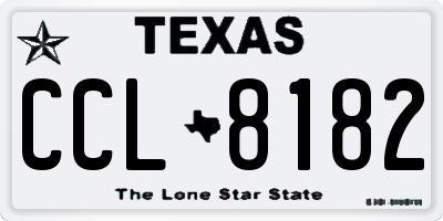 TX license plate CCL8182