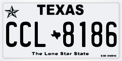 TX license plate CCL8186