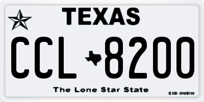 TX license plate CCL8200