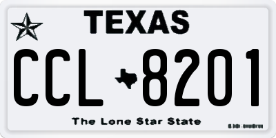 TX license plate CCL8201