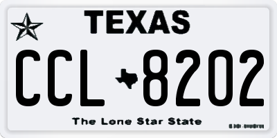 TX license plate CCL8202
