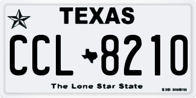 TX license plate CCL8210
