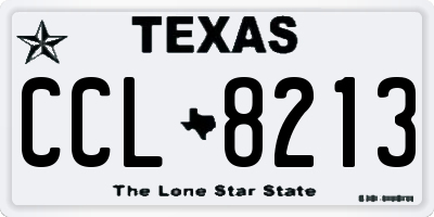 TX license plate CCL8213