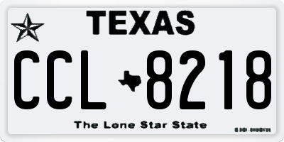 TX license plate CCL8218