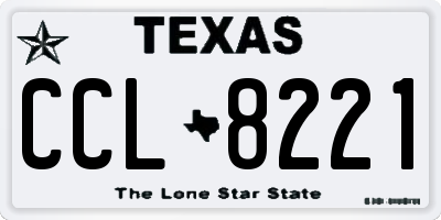 TX license plate CCL8221