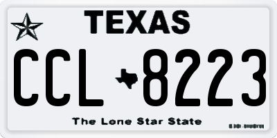 TX license plate CCL8223