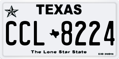 TX license plate CCL8224
