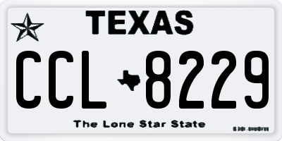 TX license plate CCL8229