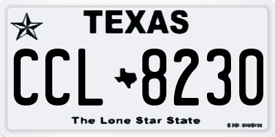 TX license plate CCL8230