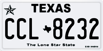 TX license plate CCL8232