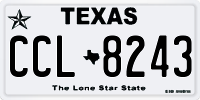 TX license plate CCL8243