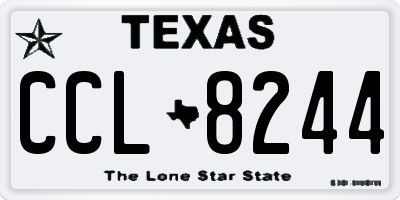 TX license plate CCL8244
