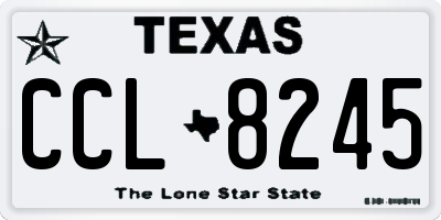 TX license plate CCL8245