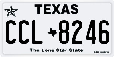 TX license plate CCL8246