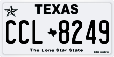 TX license plate CCL8249