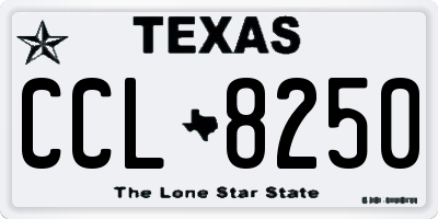 TX license plate CCL8250