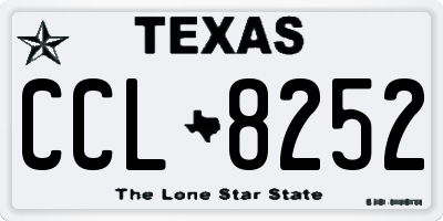 TX license plate CCL8252