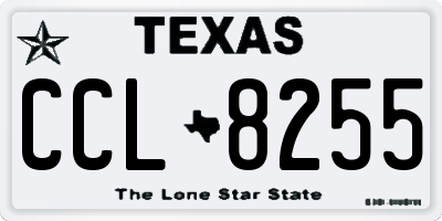 TX license plate CCL8255
