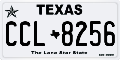 TX license plate CCL8256
