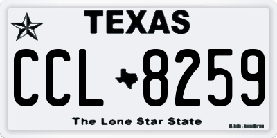 TX license plate CCL8259