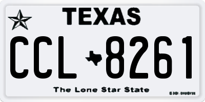 TX license plate CCL8261