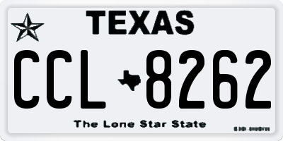 TX license plate CCL8262