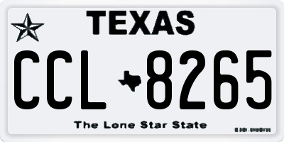 TX license plate CCL8265