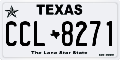 TX license plate CCL8271