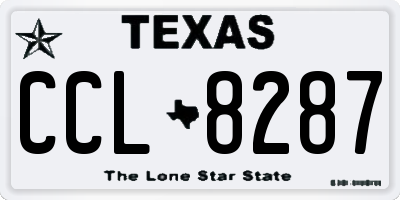 TX license plate CCL8287