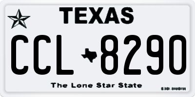 TX license plate CCL8290