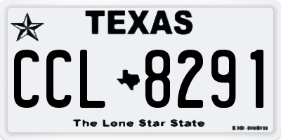TX license plate CCL8291