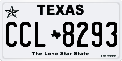 TX license plate CCL8293