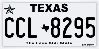 TX license plate CCL8295
