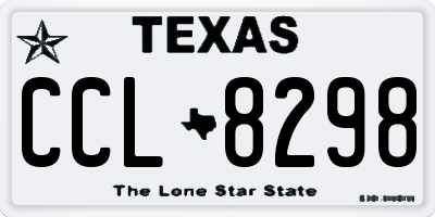TX license plate CCL8298