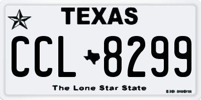 TX license plate CCL8299