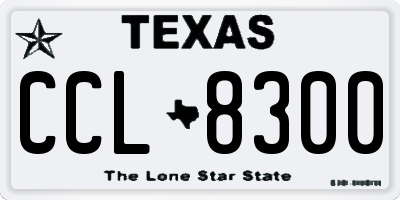TX license plate CCL8300