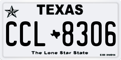 TX license plate CCL8306