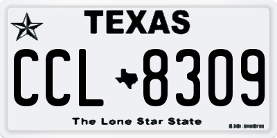 TX license plate CCL8309