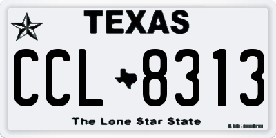 TX license plate CCL8313
