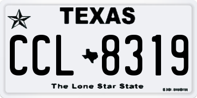 TX license plate CCL8319
