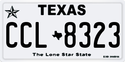 TX license plate CCL8323