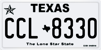 TX license plate CCL8330