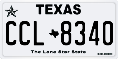 TX license plate CCL8340