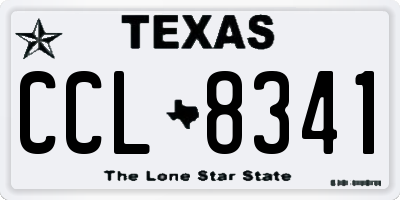 TX license plate CCL8341