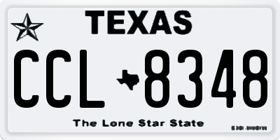 TX license plate CCL8348