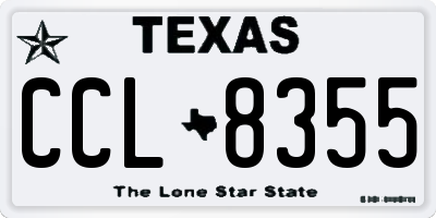 TX license plate CCL8355
