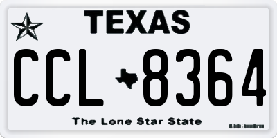 TX license plate CCL8364